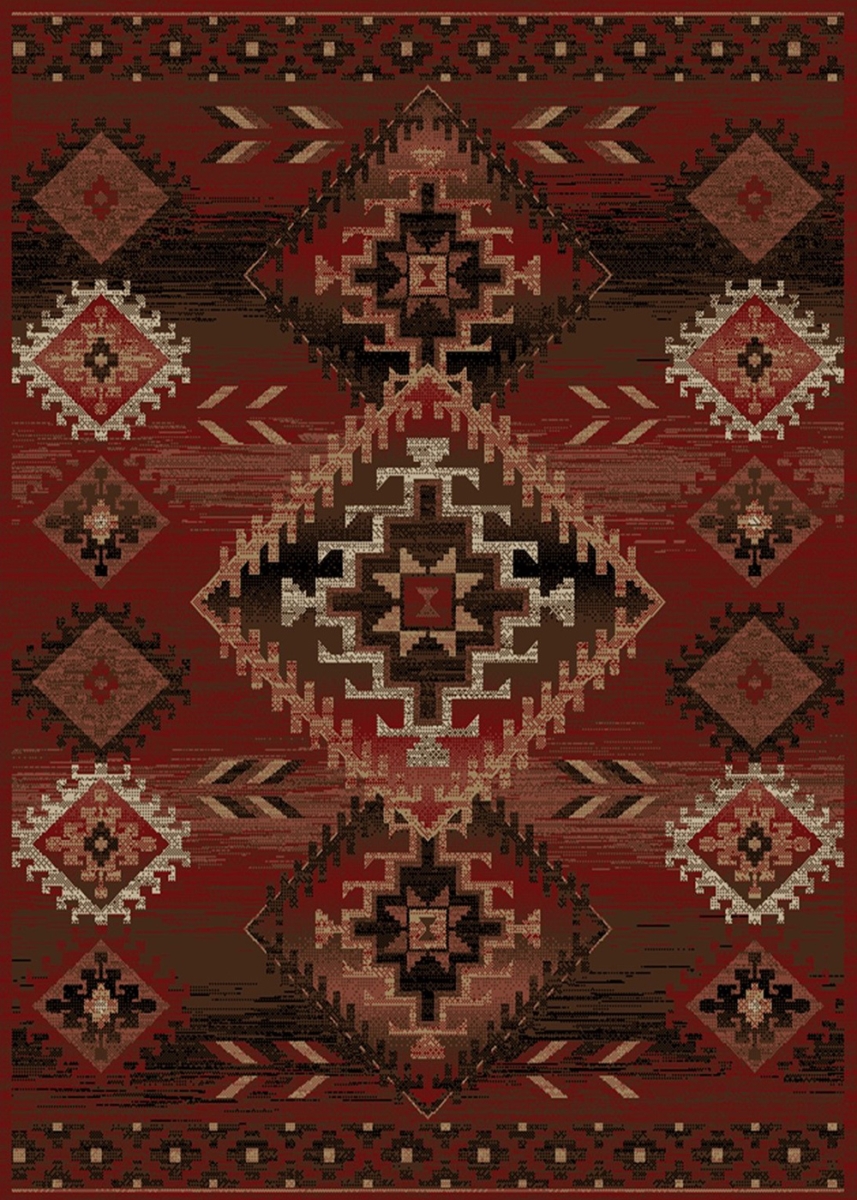 7 ft. 10 in. x 9 ft. 10 in. American Destination Phoenix Area Rug - Red