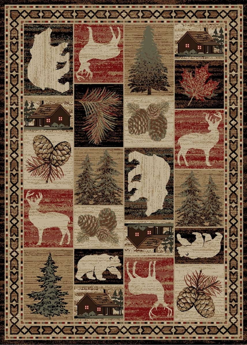 HS9651 5X8 5 ft. 3 in. x 7 ft. 3 in. Hearthside Hillside Bluff Area Rug, Multi Color