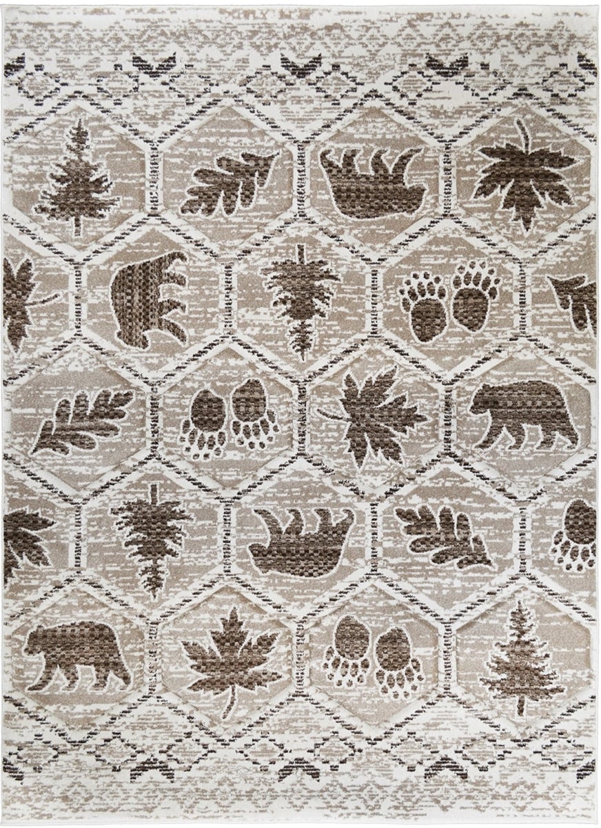 5 ft. 3 in. x 7 ft. 3 in. Tacoma Camp Creek Rectangle Area Rug - Brown
