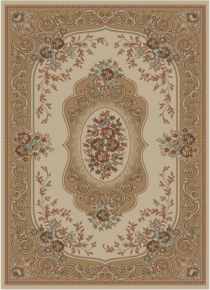 5 ft. 3 in. x 7 ft. 7 in. Home Town Lyon Area Rug - Ivory