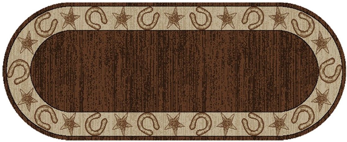 Midland Oval Area Rug - Brown - 2 ft. 2 in. x 5 ft. 3 in.