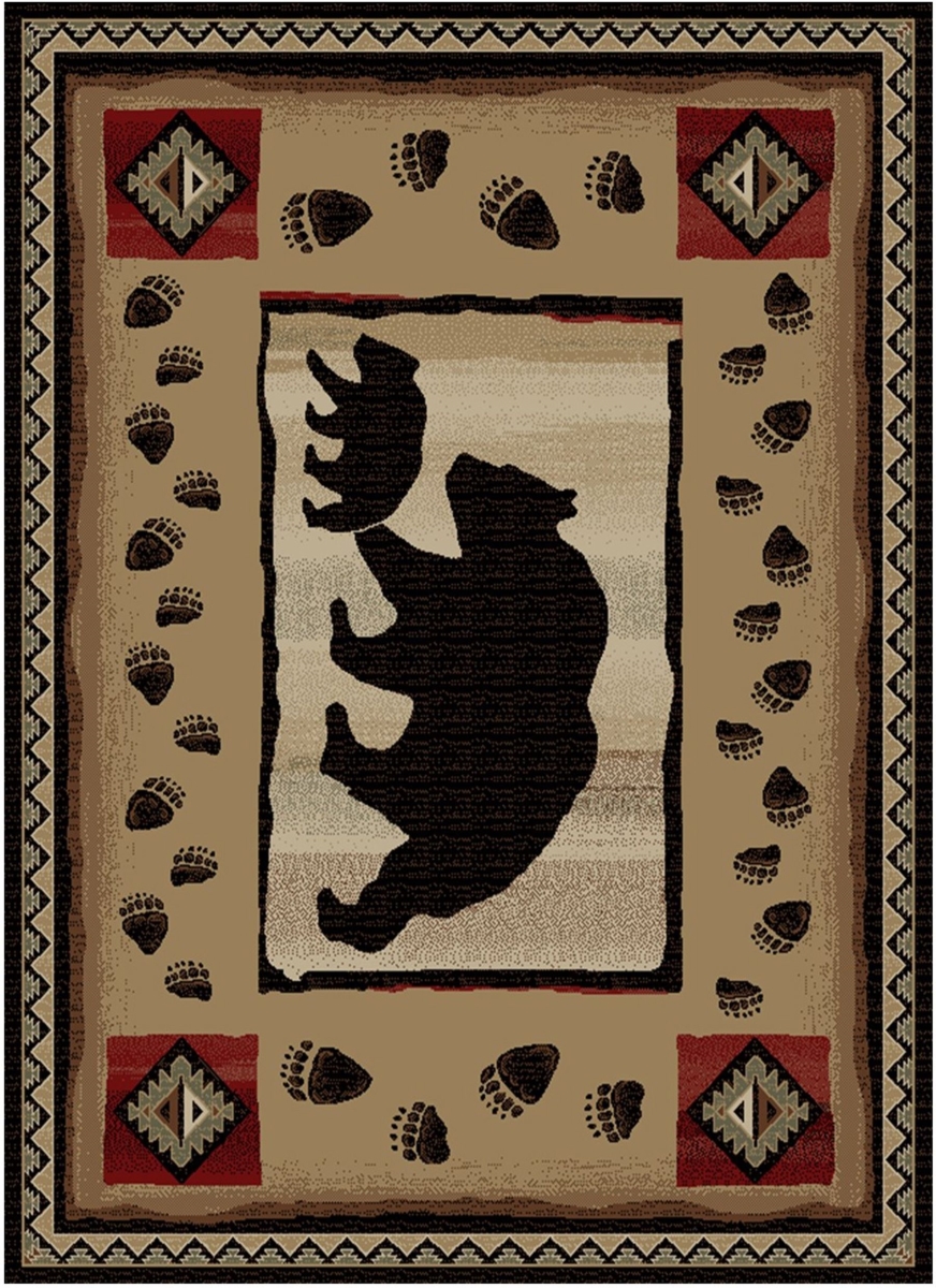 5 ft. 3 in. x 7 ft. 3 in. Take The Lead Rectangle Area Rug - Brown