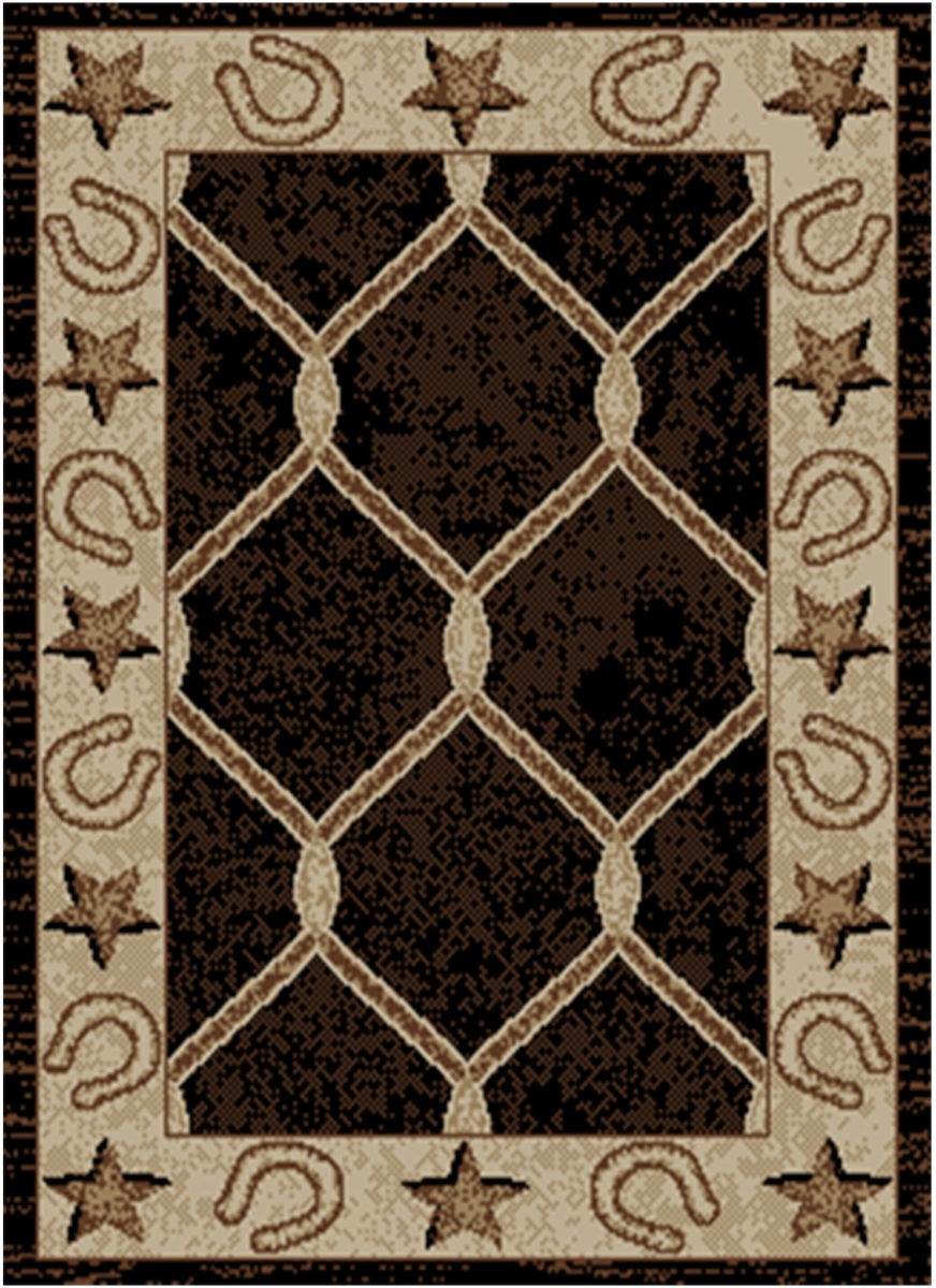 HS6483 2X3 2 ft. 3 in. x 3 ft. 3 in. Hearthside Midnight Trail Black Rectangle Area Rug