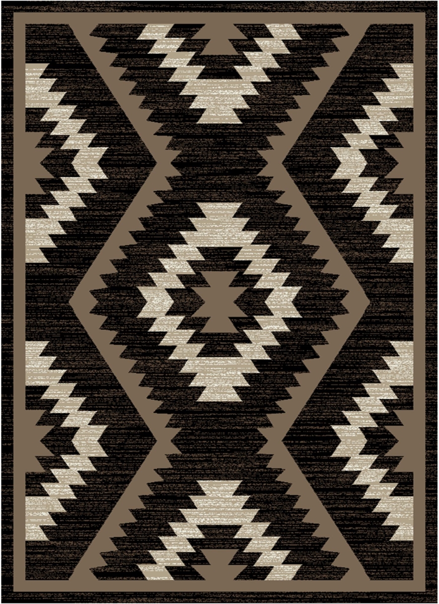 Tacoma Rialto Black Rectangle Area Rug - 5 ft. 3 in. x 7 ft. 3 in.