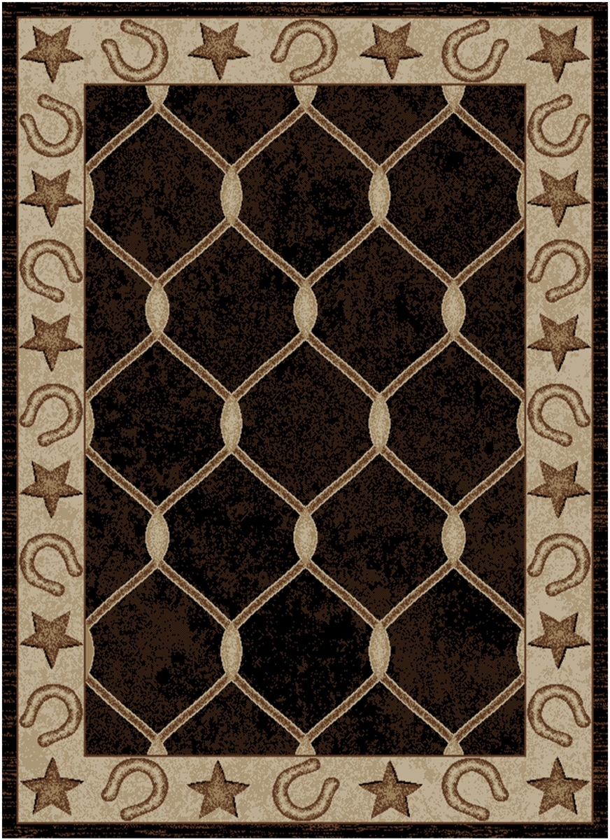 HS6483 Hearthside Midnight Trail Black Rectangle Area Rug - 8X10 7 ft. 10 in. x 9 ft. 10 in.
