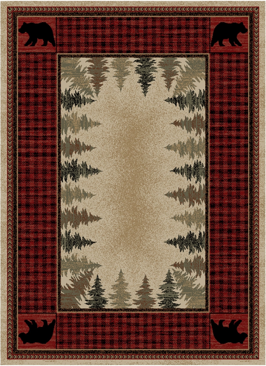Hearthside Four Corners Red Rectangle Area Rug - Red - 7 ft. 10 in. x 9 ft. 10 in.