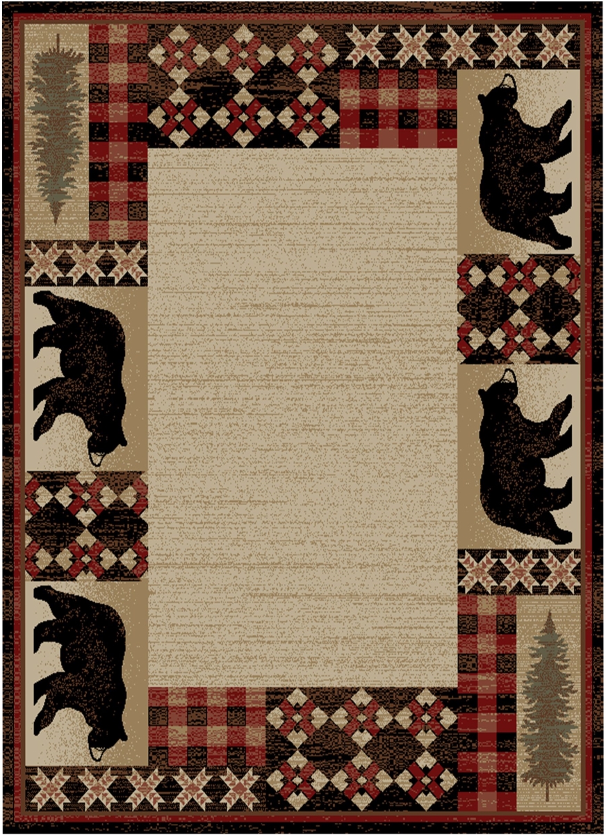 7 ft. 10 in. x 9 ft. 10 in. American Destination Edgewood Multi Color Rectangle Area Rug