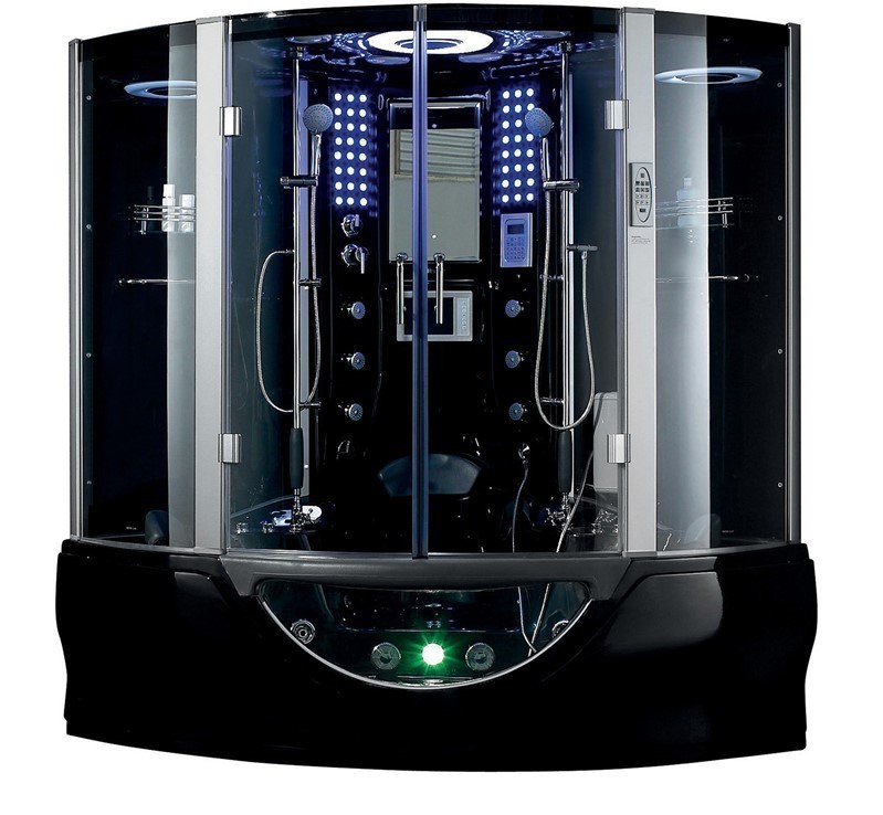 114 64 x 64 x 88 in. Valencia Steam Shower, Black