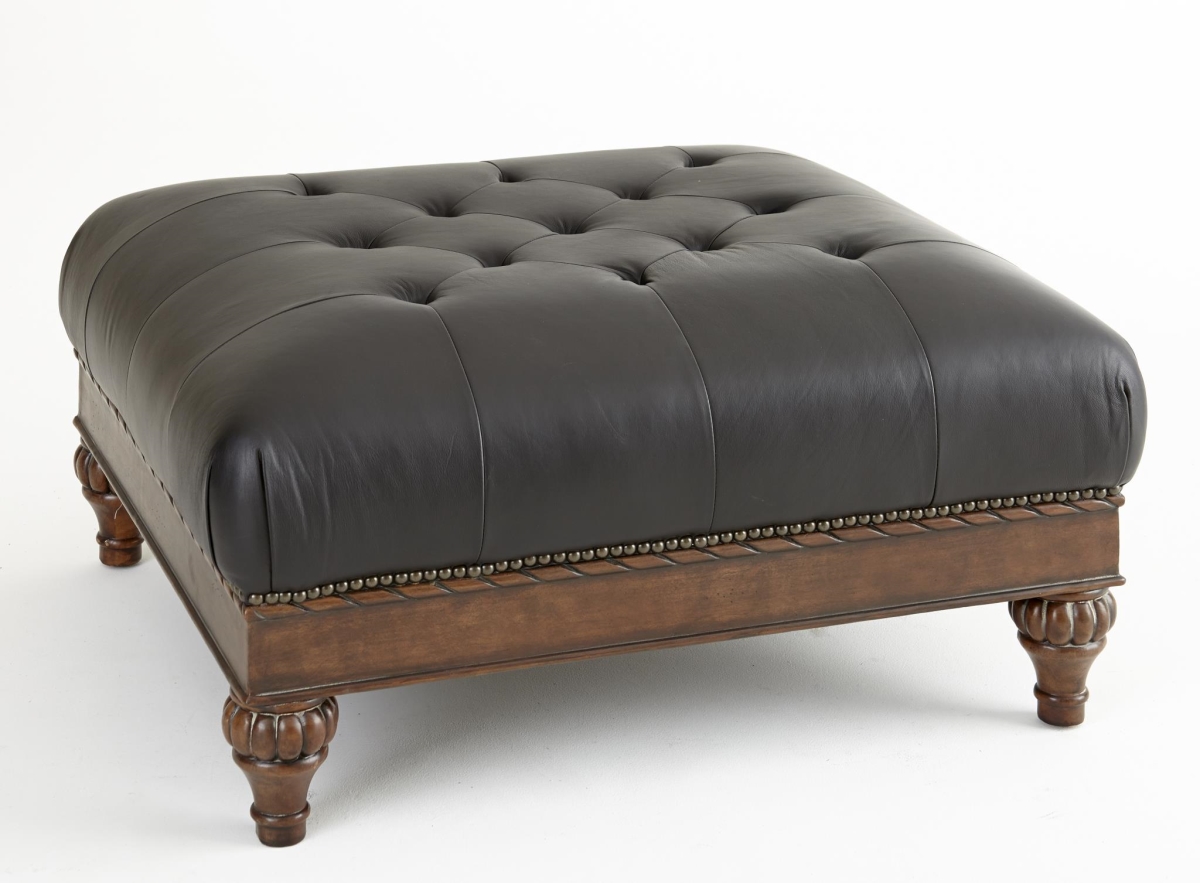 Myco Furniture MA8000T Manhattan Leather Ottoman, Black -  MYCO Furniture   Inc