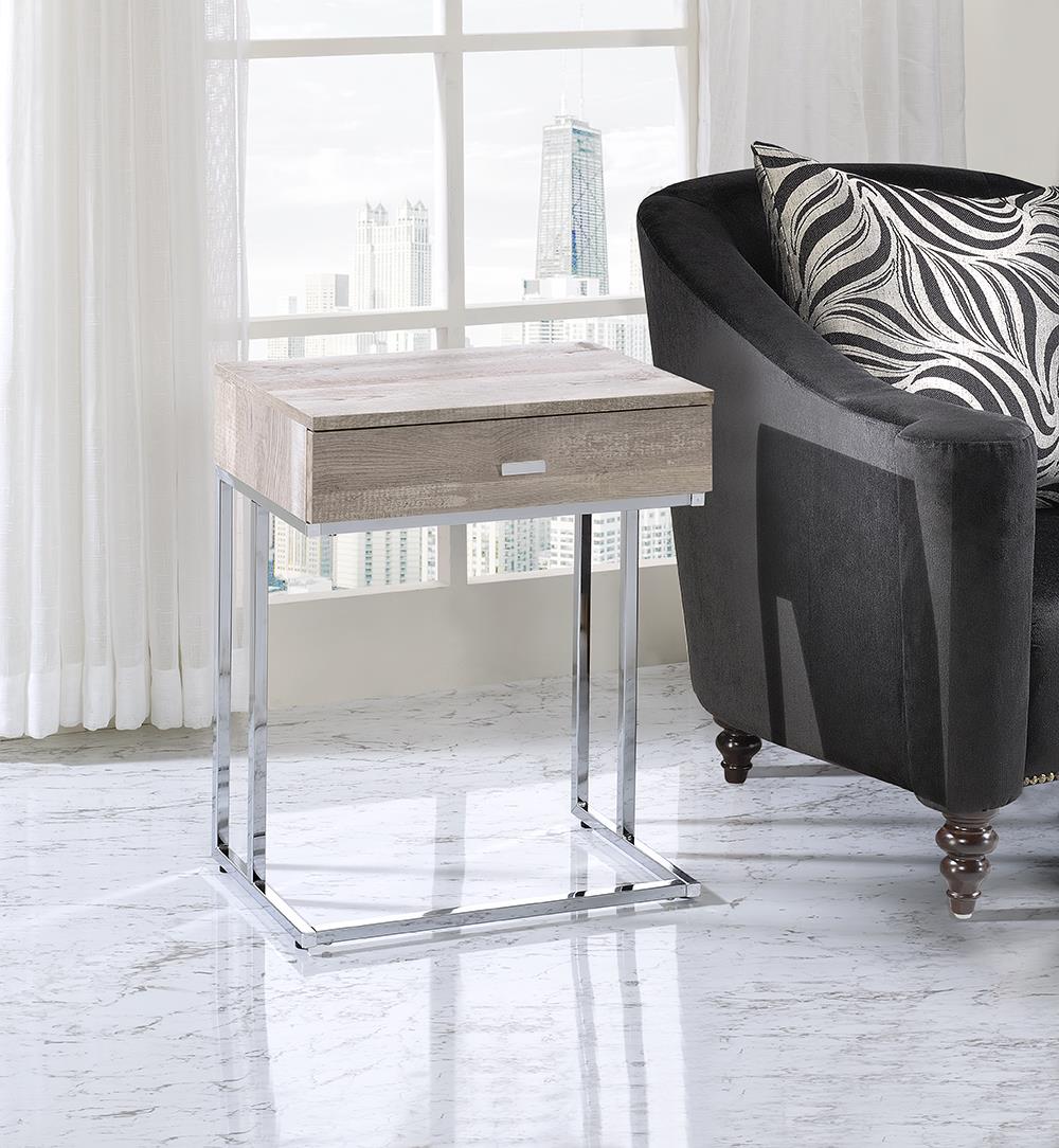12 x 18 x 24 in. Chloe Accent Table, Taupe