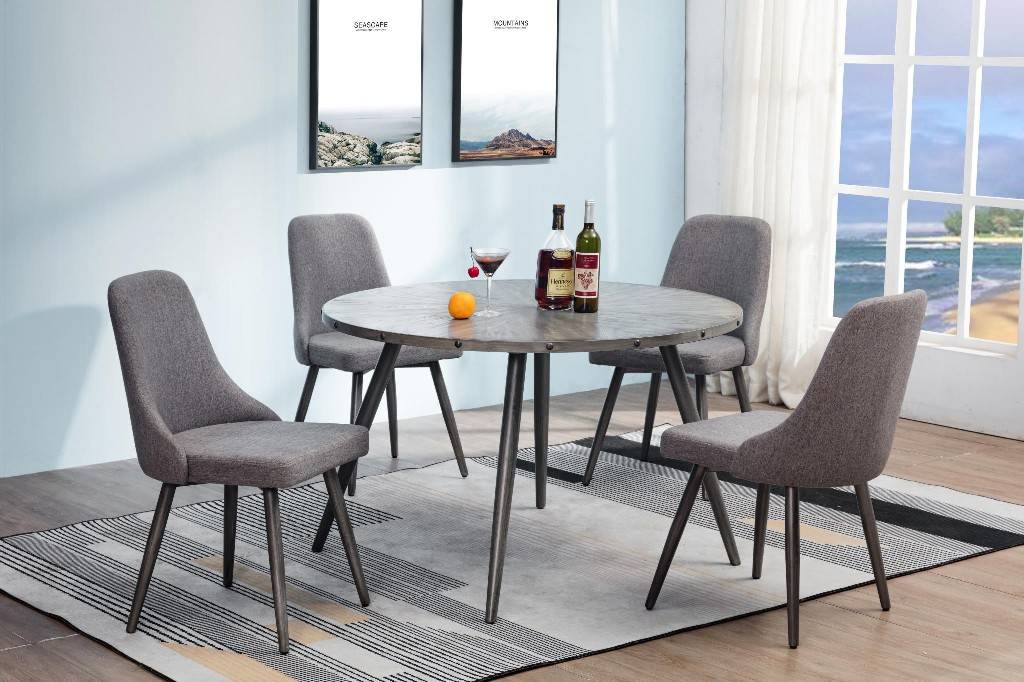 Myco Furniture RM205-T Ramsey Round Dining Table, Gray -  MYCO Furniture   Inc