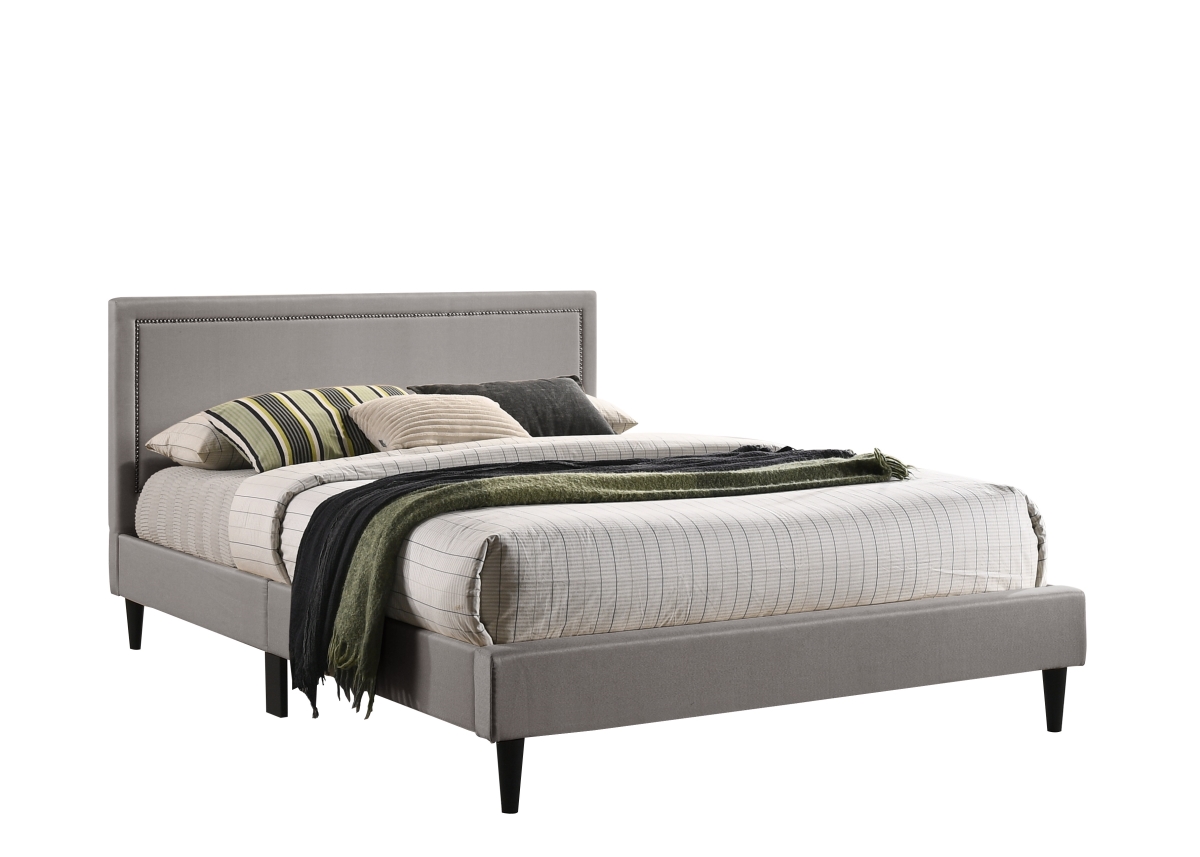 Myco Furniture PL8035-Q-BG Paula Platform Bed, Beige - Queen Size -  MYCO Furniture   Inc