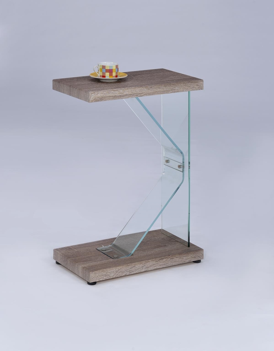 Chair Side Table, Weathered Taupe