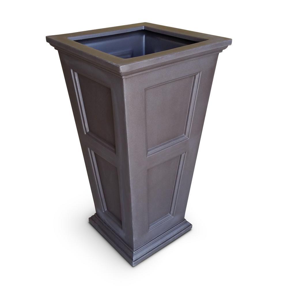 8801-ES 40 in. Fairfield Plastic Tall Planter, Espresso