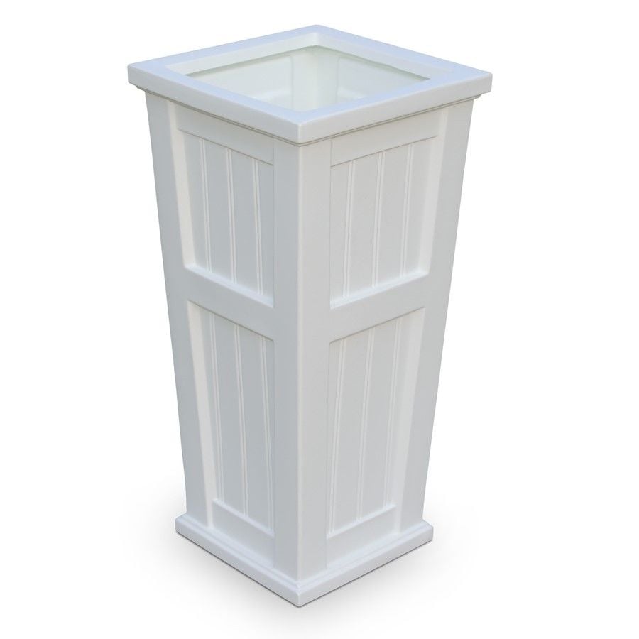 4843-W Cape Cod Tall Planter - White