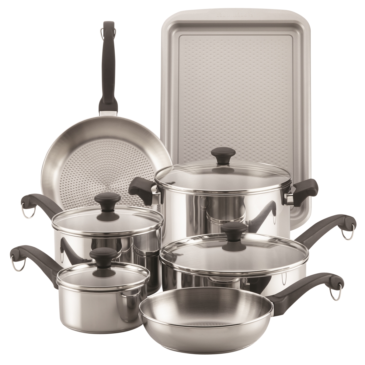 Picture of Farberware 70217 Classic Traditions Stainless Steel Cookware Set - 12 Piece