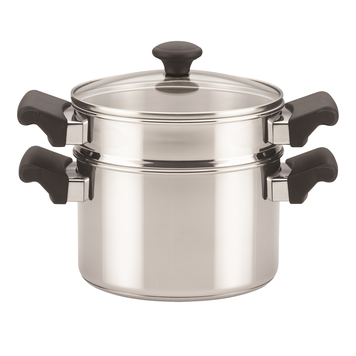 Picture of Farberware 70219 Classic Traditions Stainless Steel Stack N Steam Covered Saucepot & Steamer - 3 qt