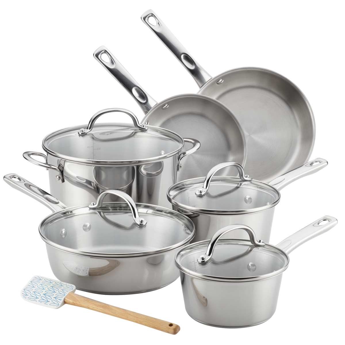 Picture of Ayesha Curry 70209 Stainless Steel Cookware Set&#44; 11 Piece