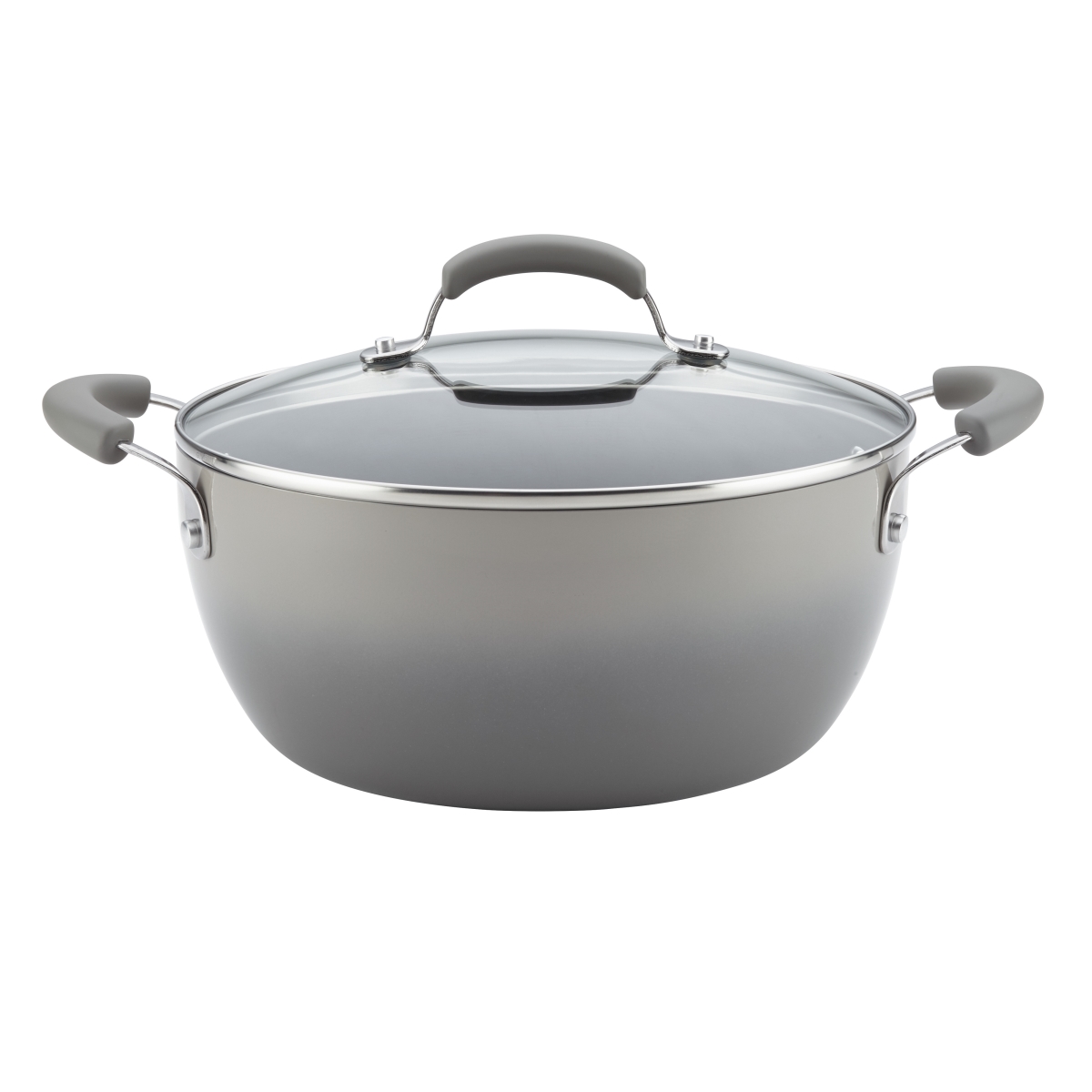 Picture of Rachael Ray 18806 Classic Brights Hard Enamel Nonstick 5.5 qt. Covered Casserole&#44; Sea Salt Gray Gradient