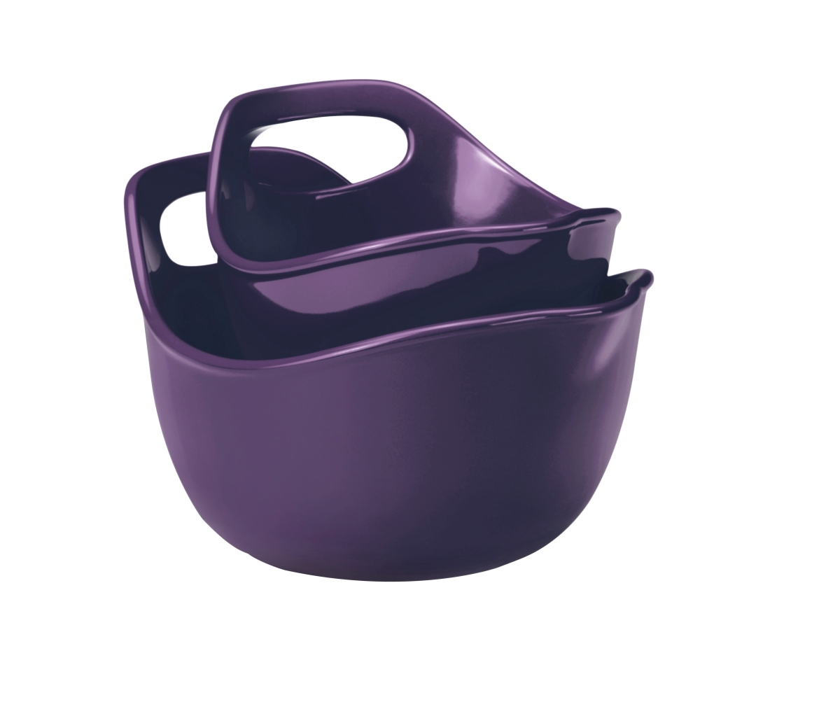 Picture of Rachael Ray 47497 Ceramics 2 Piece Mixing Bowls Set&#44; Purple