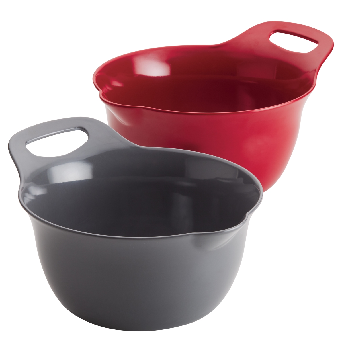 Picture of Rachael Ray 47647 Tools & Gadgets Nesting Mixing Bowl Set&#44; 2 Piece - Red & Gray