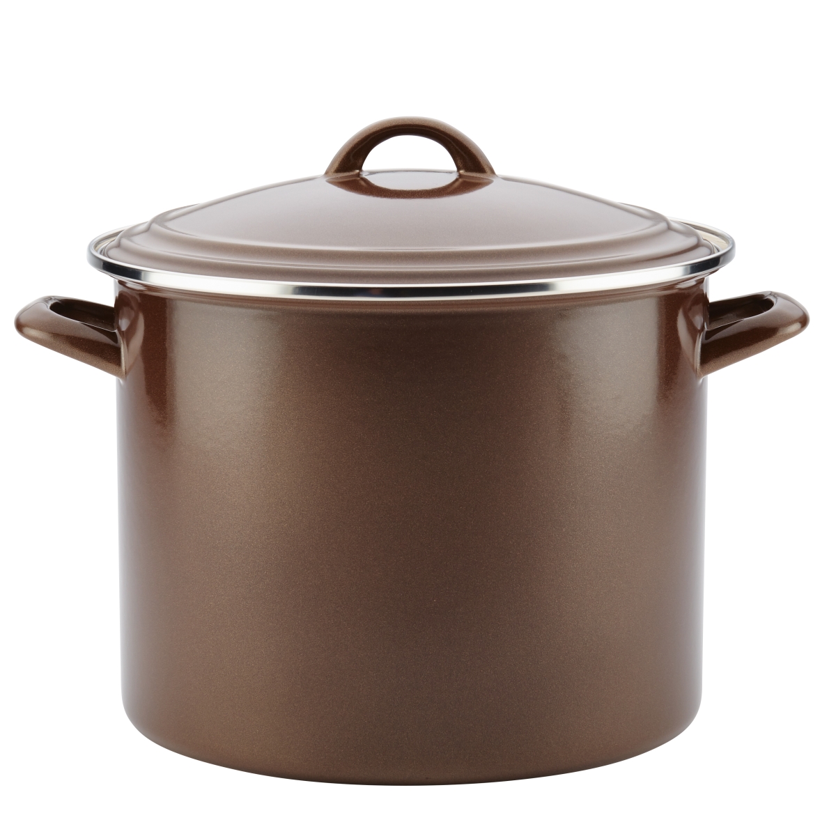 Picture of Ayesha Curry 46953 Enamel on Steel Stockpot&#44; 12 qt. - Brown Sugar