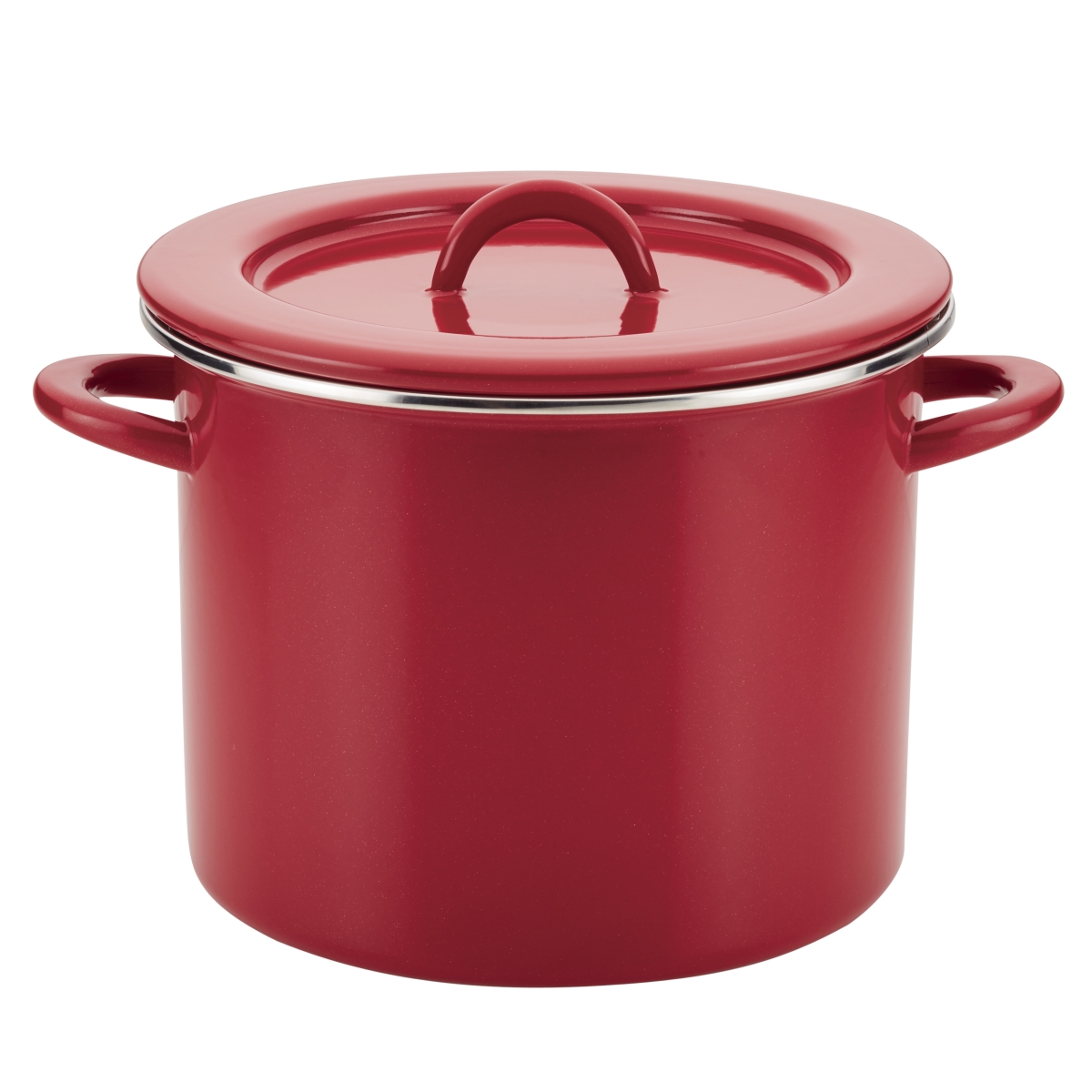 Picture of Rachael Ray 47626 12 qt. Create Delicious Enamel on Steel Stockpot - Red Shimmer