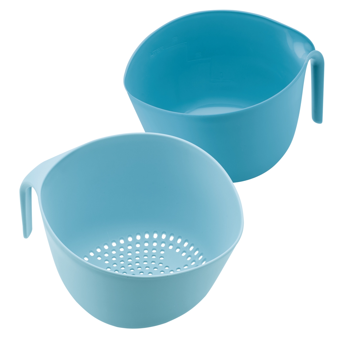 Picture of Ayesha Curry 47791 Pantryware Mix & Strain Mixing Bowl Set - Twilight Teal&#44; 2 Piece