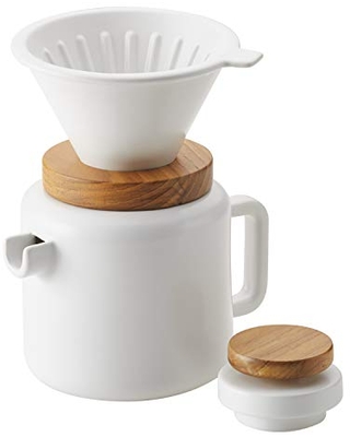 Picture of BonJour 47955 Ceramic Coffee & Tea 4-Cup Pour-Over Coffee Set&#44; Matte White
