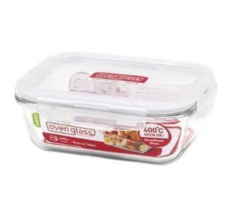 Picture of Lock & Lock LLG423 14 oz Purely Better Glass Rectangular Food Storage Container&#44; Clear