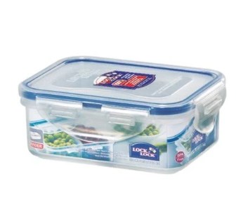 Picture of Lock & Lock HPL806C 12 oz Easy Essentials on the Go Meals Divided Rectangular Food Storage Container&#44; Clear