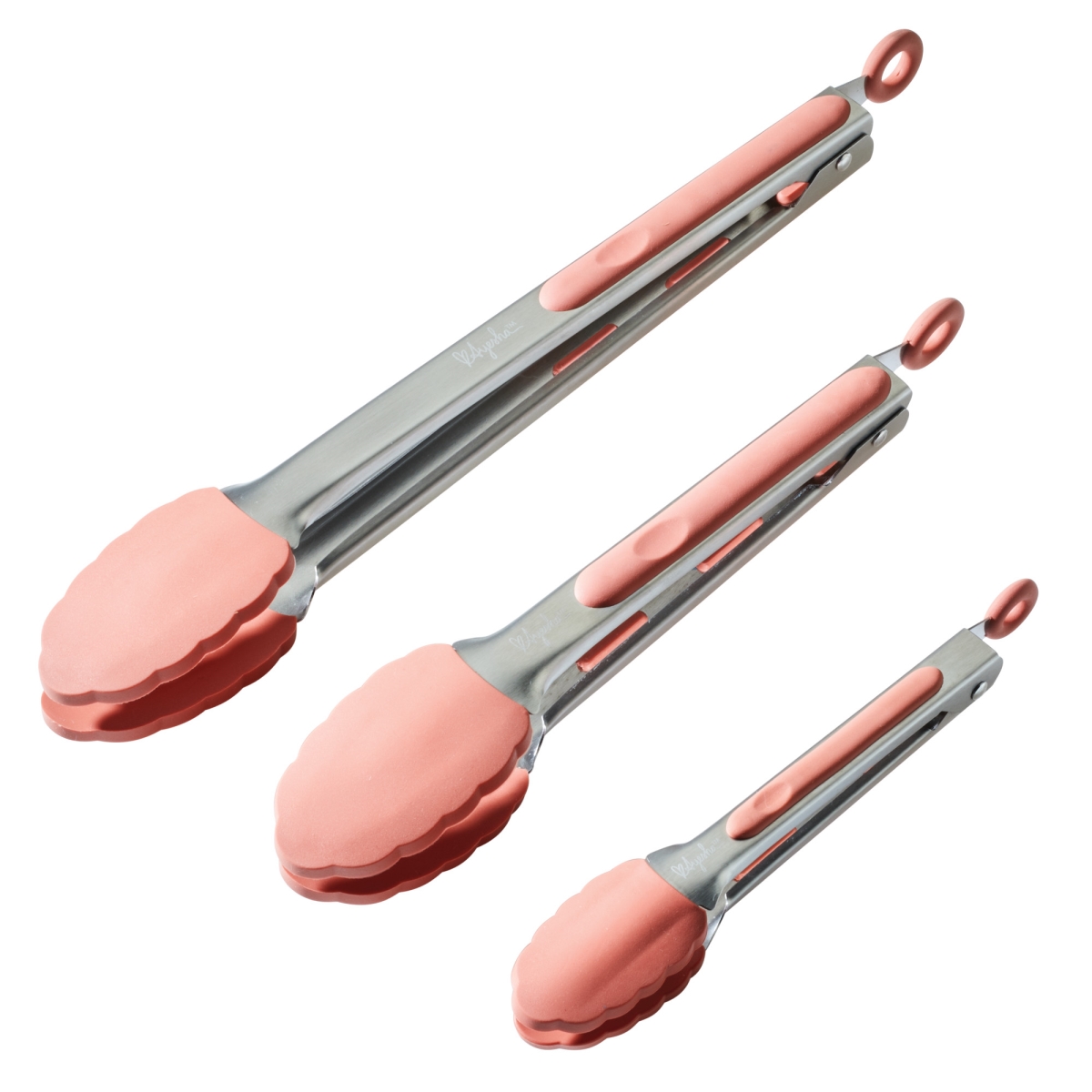 Picture of Ayesha Curry 48355 Tools & Gadgets Locking Tongs Kitchen Utensil Set&#44; Redwood Red - 3 Piece