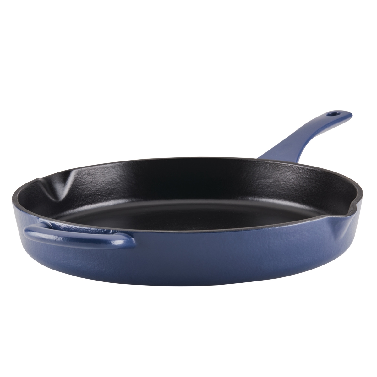 Picture of Ayesha Curry 48438 12 in. Enameled Cast Iron Induction Skillet with Helper Handle & Pour Spouts&#44; Anchor Blue