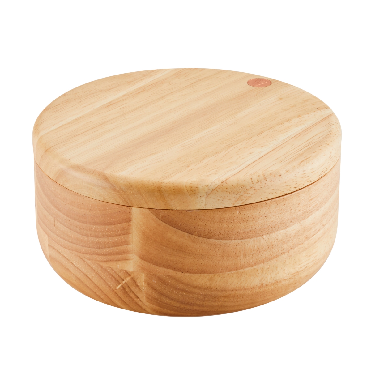 Picture of Ayesha Curry 48476 17 oz Pantryware Round Wooden Salt & Spice Box with Two Compartments&#44; Parawood