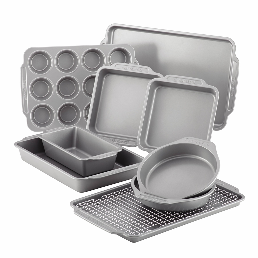 Picture of Farberware Bakeware 46650 10 Piece Promotional Bakeware&#44; Grey