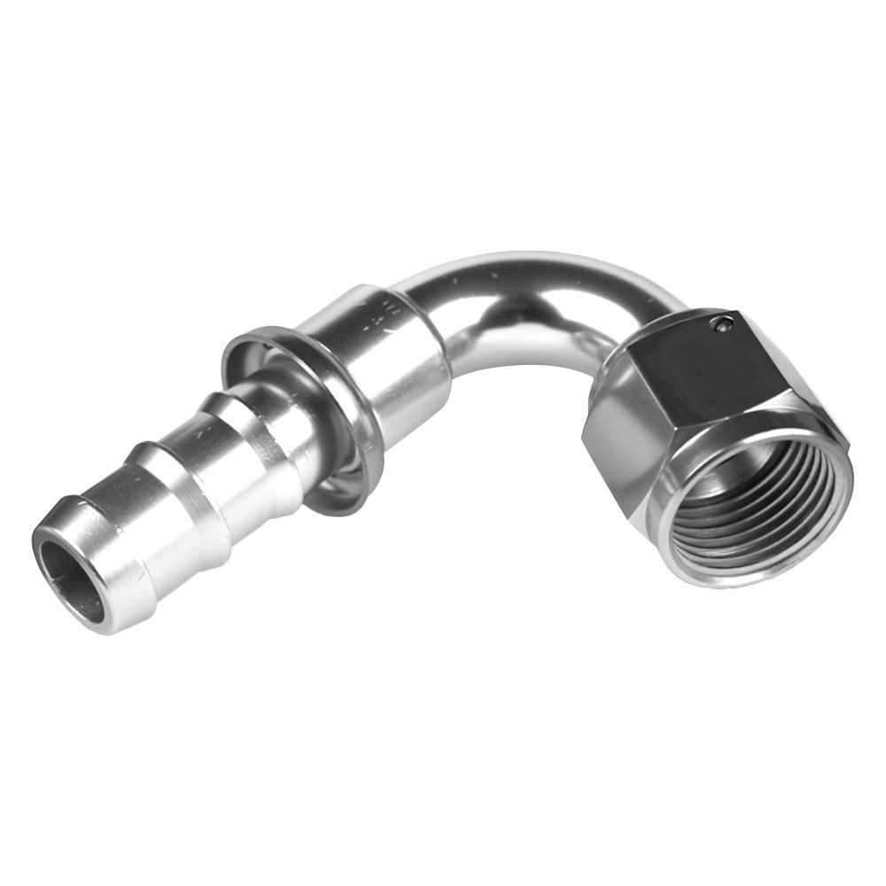 10AN 120 deg An-Jic Push Lock Hose End, Clear