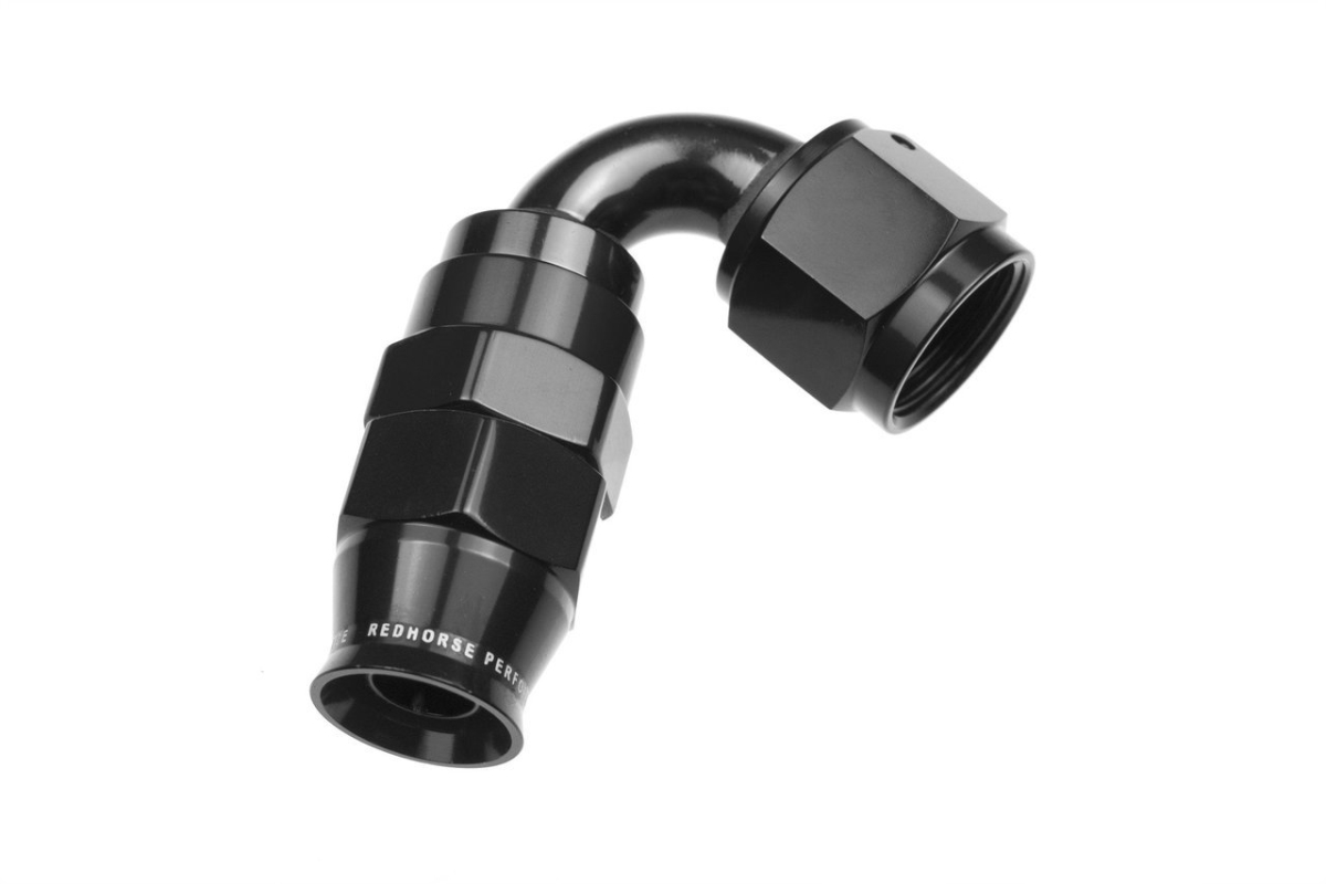 6AN 120 deg PTFE Reusable Hose End, Black