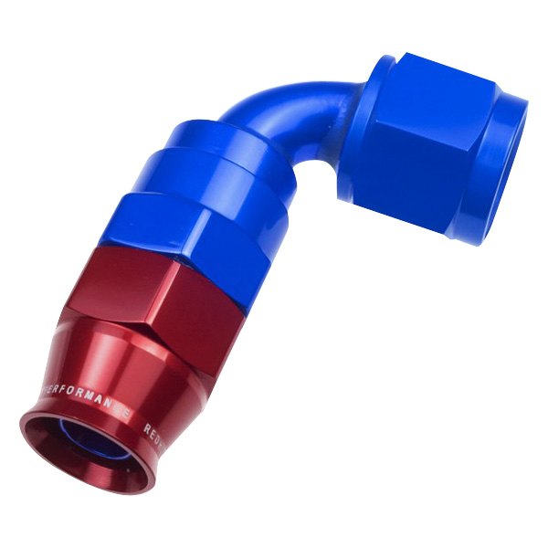8AN 90 deg PTFE Reusable Hose End, Blue