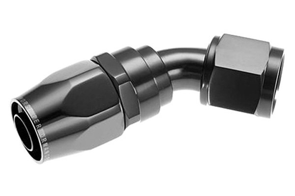 RHP1045-20-2 20AN 45 deg Aluminum Hose End, Black