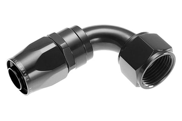 RHP1090-20-2 20AN 90 deg Aluminum Hose End, Black