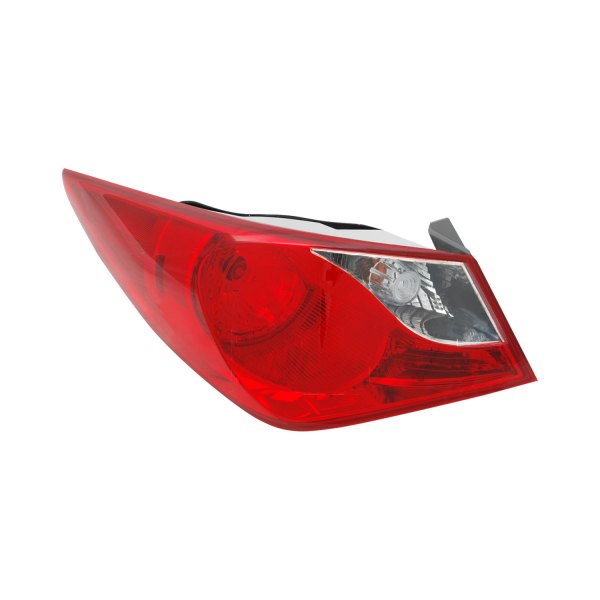 11-6348-00 Chrome Left Hand Driver Side Outer Replacement Tail Light for 2011-2014 Hyundai Sonata