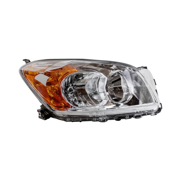 Right Headlight Assembly for 2009-2012 Toyota RAV4 - Chrome - 1 Piece - Low & High Beam Included