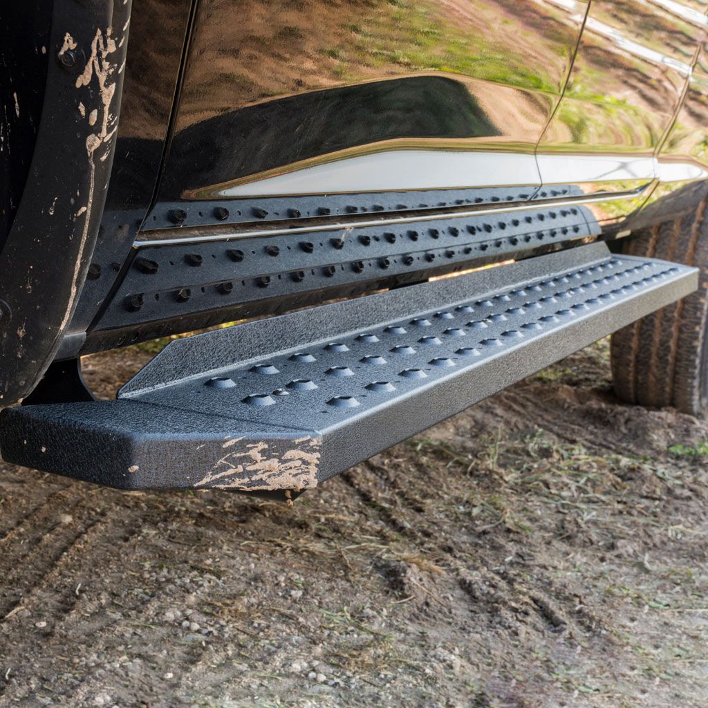 ARI2055545 6.5 in. Ridgestep Running Boards, Textured Black Powder Coat