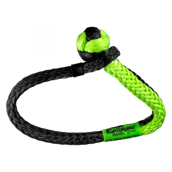 BUB176746NGGB 0.375 in. Gator-Jaw Nexgen Pro Synthetic Shackle Breaking Streangth, Green & Black - 47000 lbs