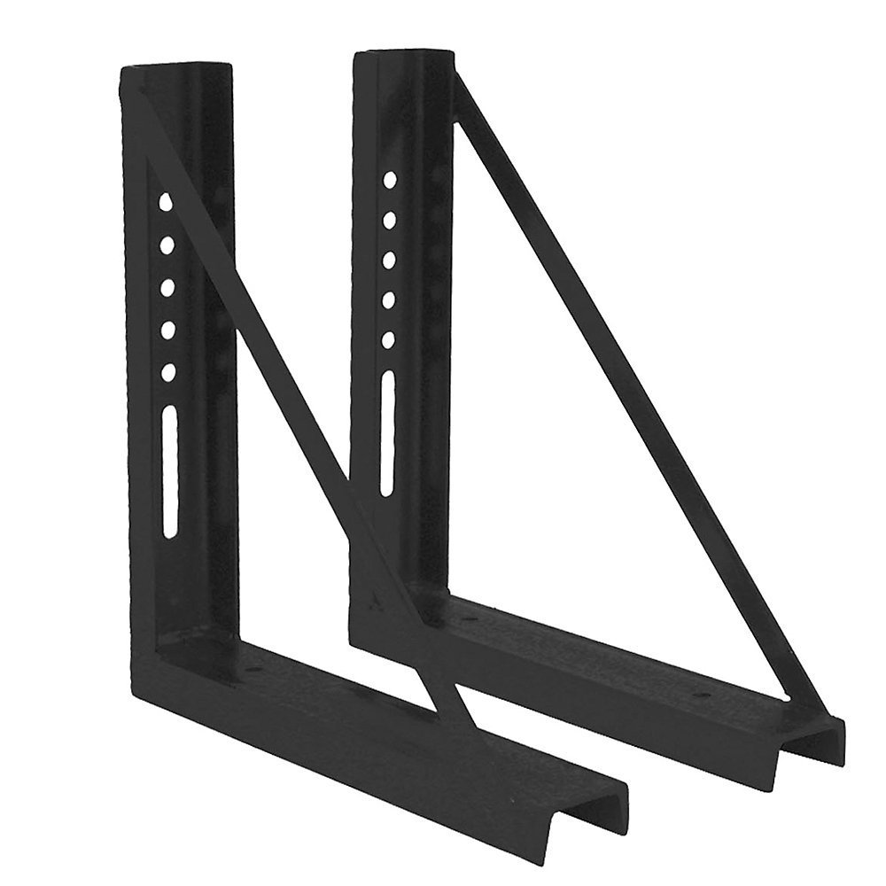 Buyers Products Company 18x18 Inch Bolted Black Formed Steel Mounting Brackets - 1701006B