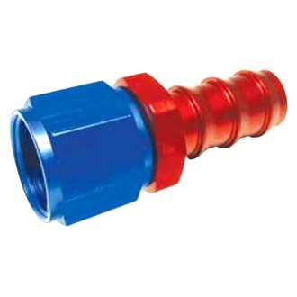 Straight Push-Loc Full Swivel Hose End, Red & Blue -10AN