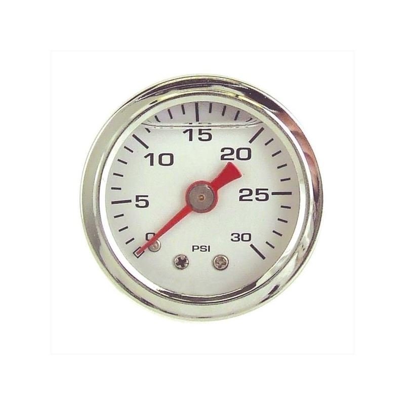 Picture of Big End Performance BEP15031 Liquid Filled Pressure Gauge&#44; 0-30PSI - White
