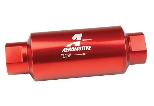 Picture of Aeromotive AEO12304 AN-10 Stainless Steel In-Line Fuel Filter&#44; Red