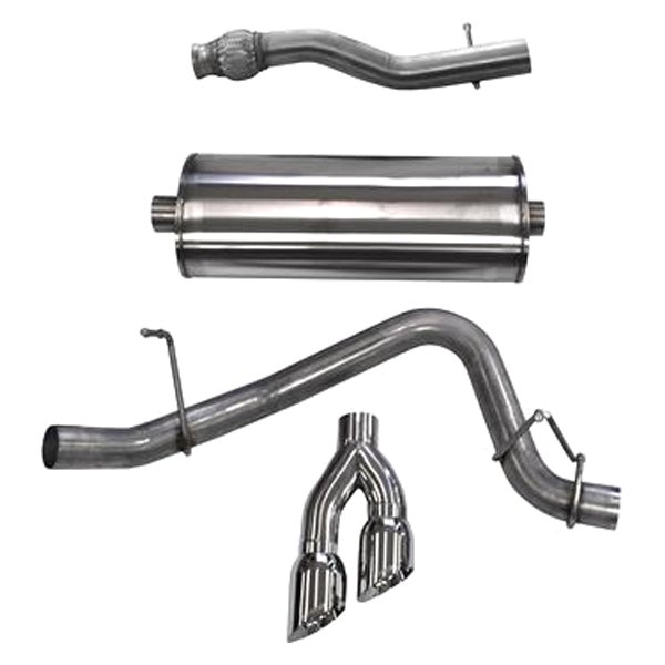 Corsa Performance Exhaust CSR14748 3 in. Cat-Back Dual Rear Exit Single 4 in. Sport Exhaust System for 2015-16 Chevrolet Suburban