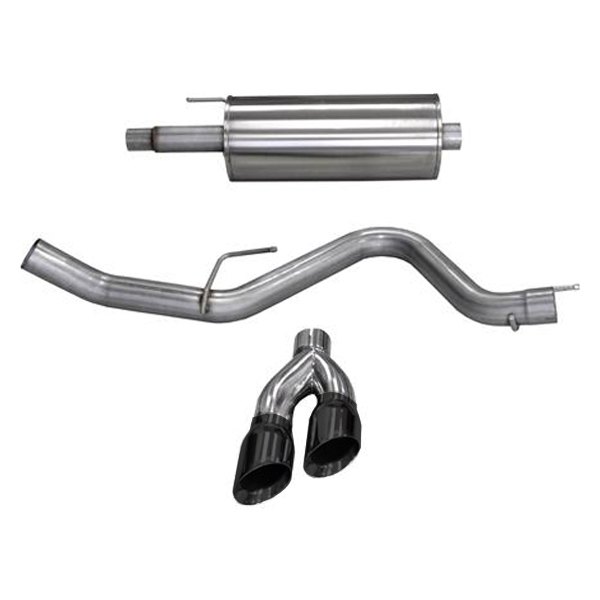 Corsa Performance Exhaust CSR14837BLK 3 in. Cat-Back Single Side Exit Twin 4.5 in. Sport Exhaust System for 2015-16 F150 Supercrew -  Corsa Exhaust